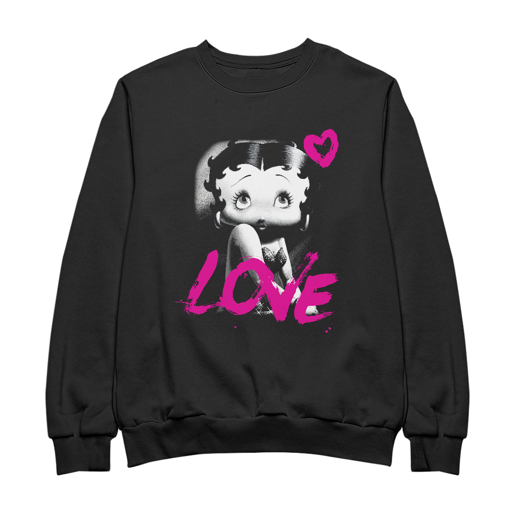 Betty Boop Glamour Heart Love Men's Sweatshirt