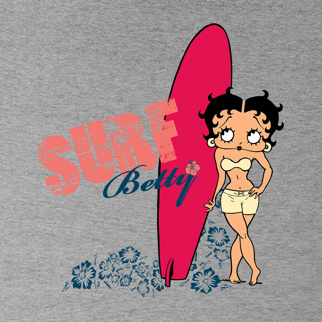 Betty Boop Surf Red Board Kids T-Shirt