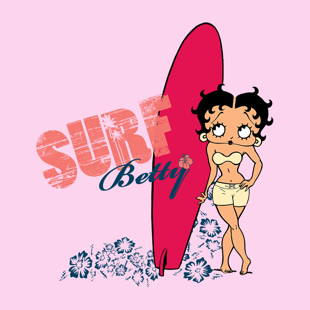 Betty Boop Surf Red Board Men's Hooded Sweatshirt