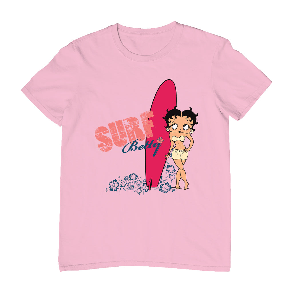 Betty Boop Surf Red Board Men's T-Shirt