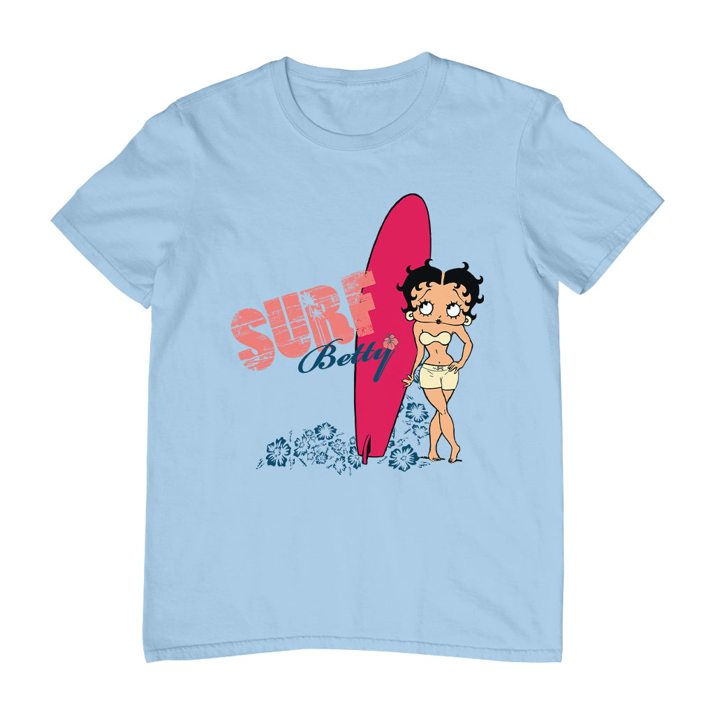Betty Boop Surf Red Board Men's T-Shirt