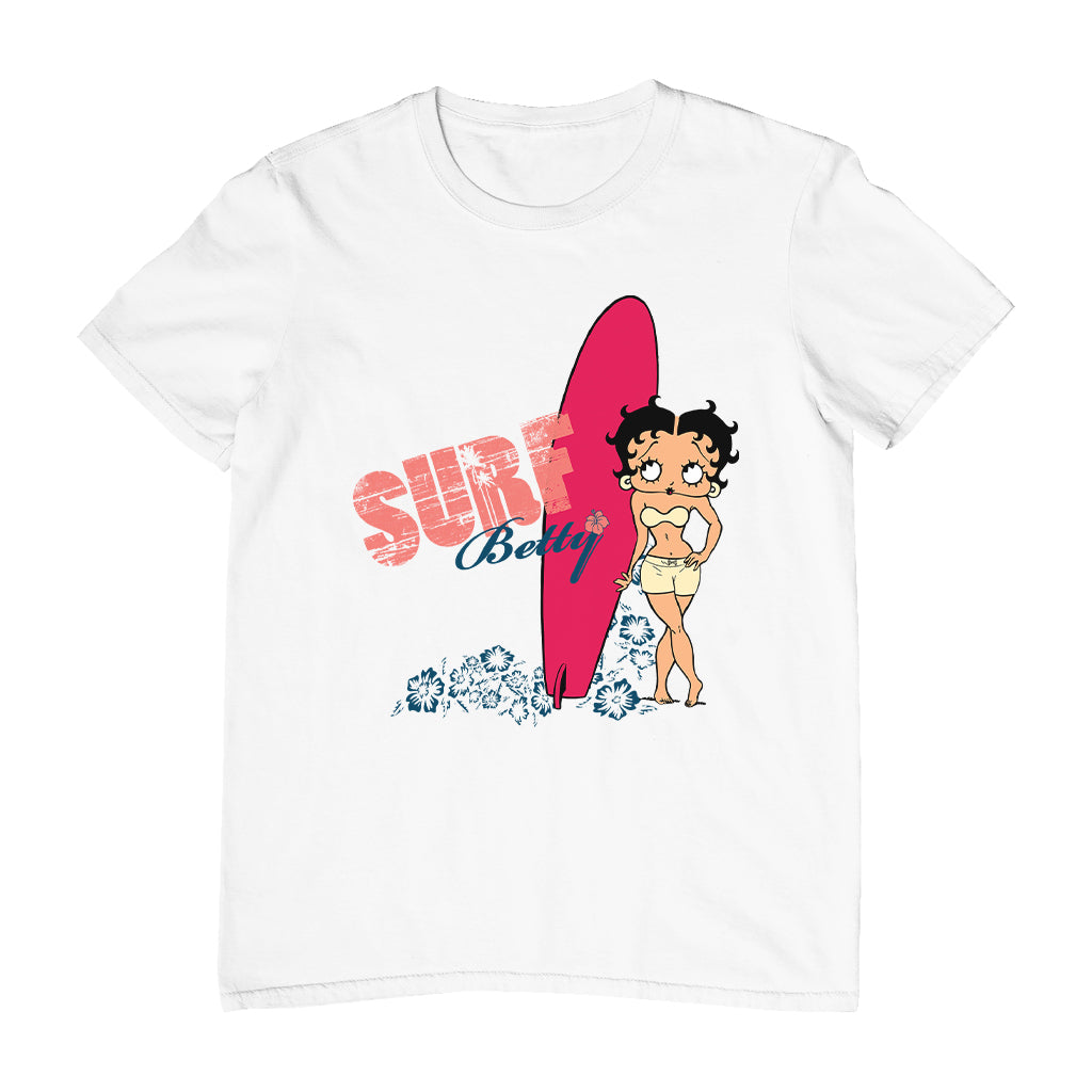 Betty Boop Surf Red Board Men's T-Shirt