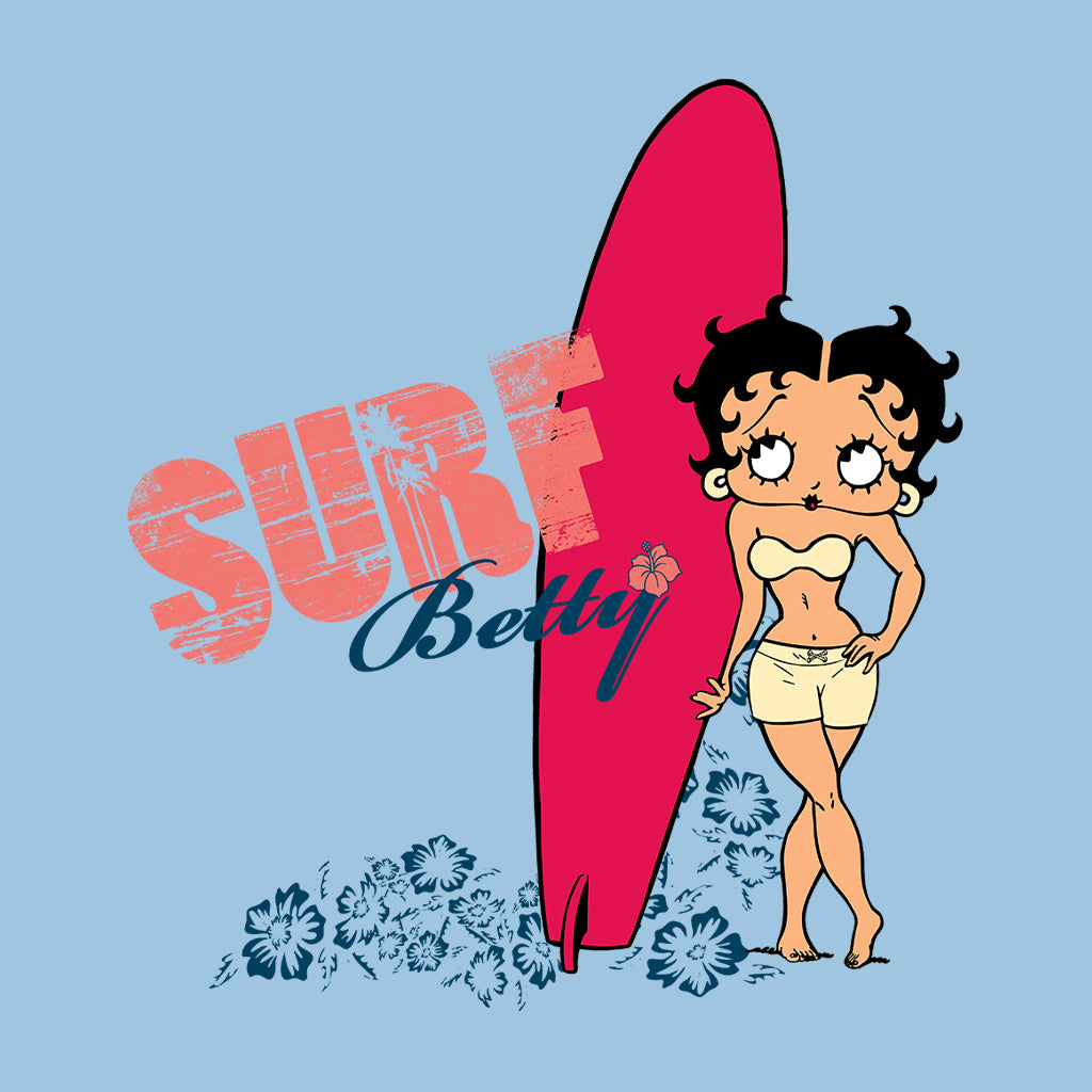 Betty Boop Surf Red Board Kids T-Shirt
