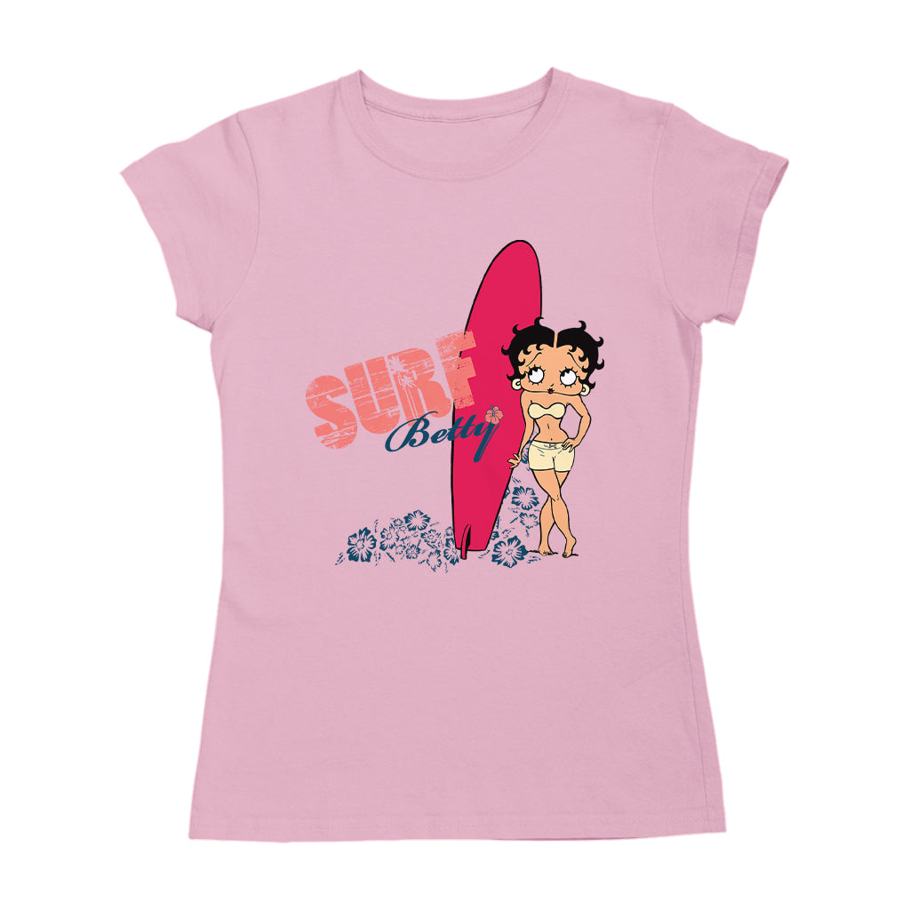 Betty Boop Surf Red Board Women's T-Shirt
