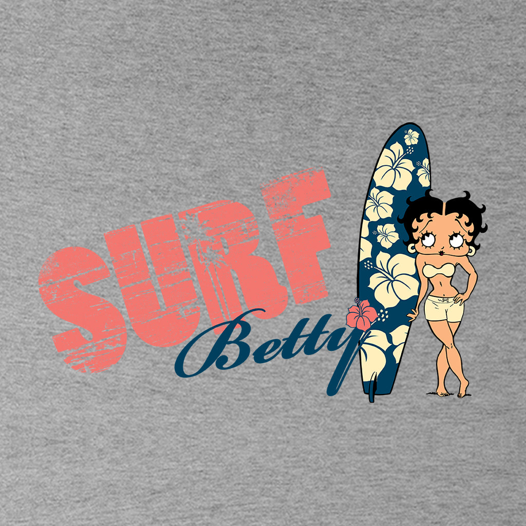 Betty Boop Surf Hawaii Floral Board Women's T-Shirt