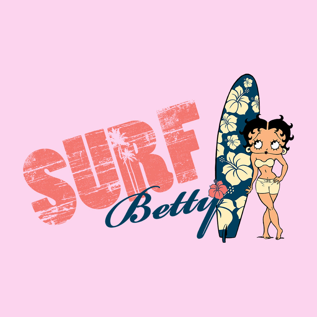 Betty Boop Surf Hawaii Floral Board Kids T-Shirt