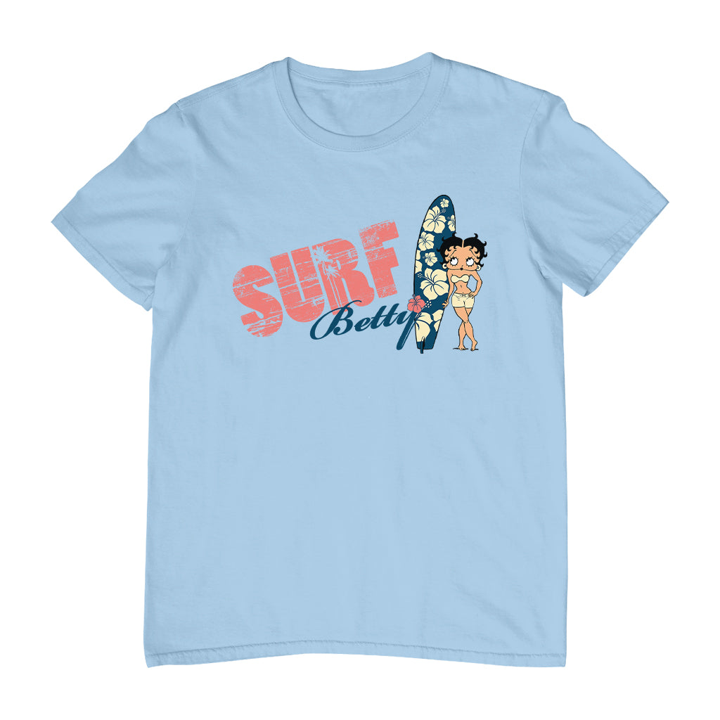Betty Boop Surf Hawaii Floral Board Men's T-Shirt