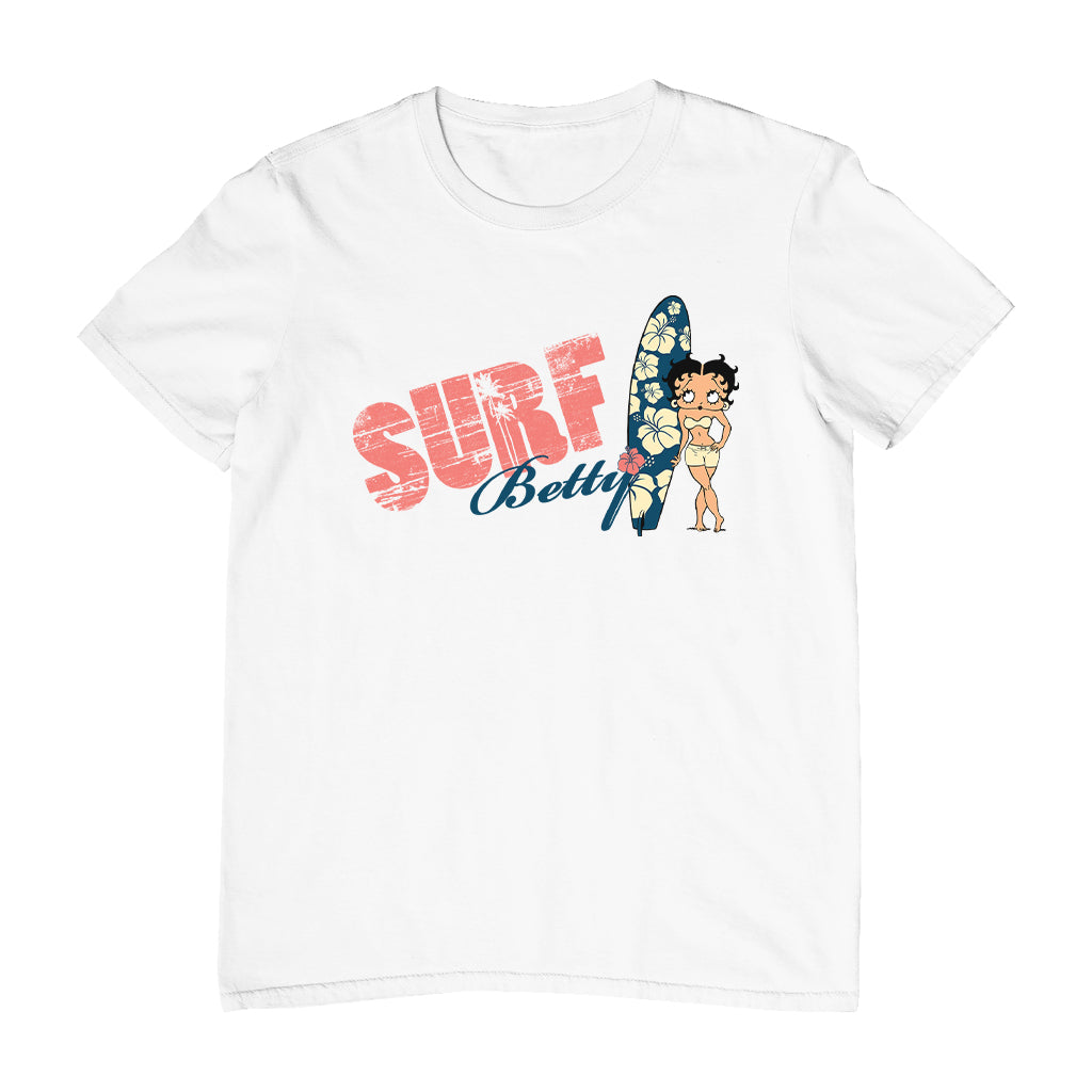 Betty Boop Surf Hawaii Floral Board Men's T-Shirt