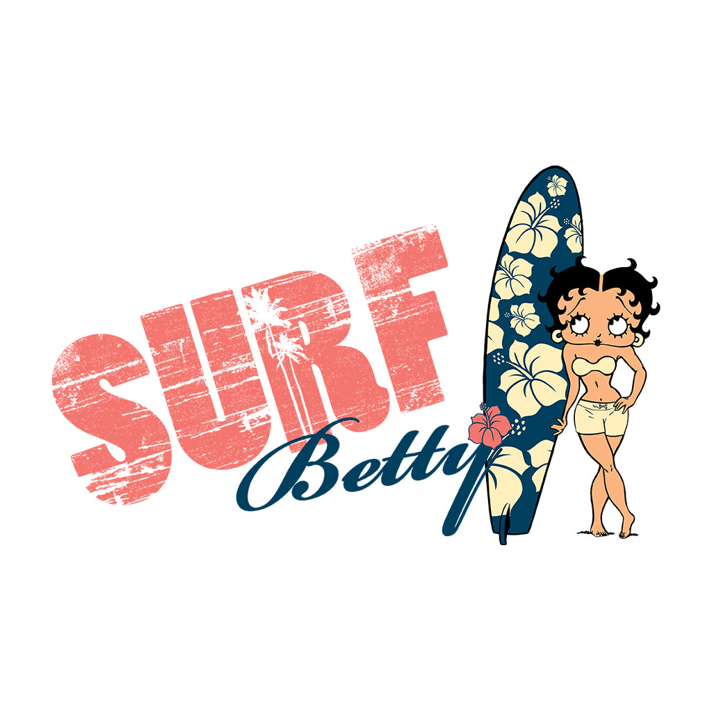 Betty Boop Surf Hawaii Floral Board Kids Sweatshirt