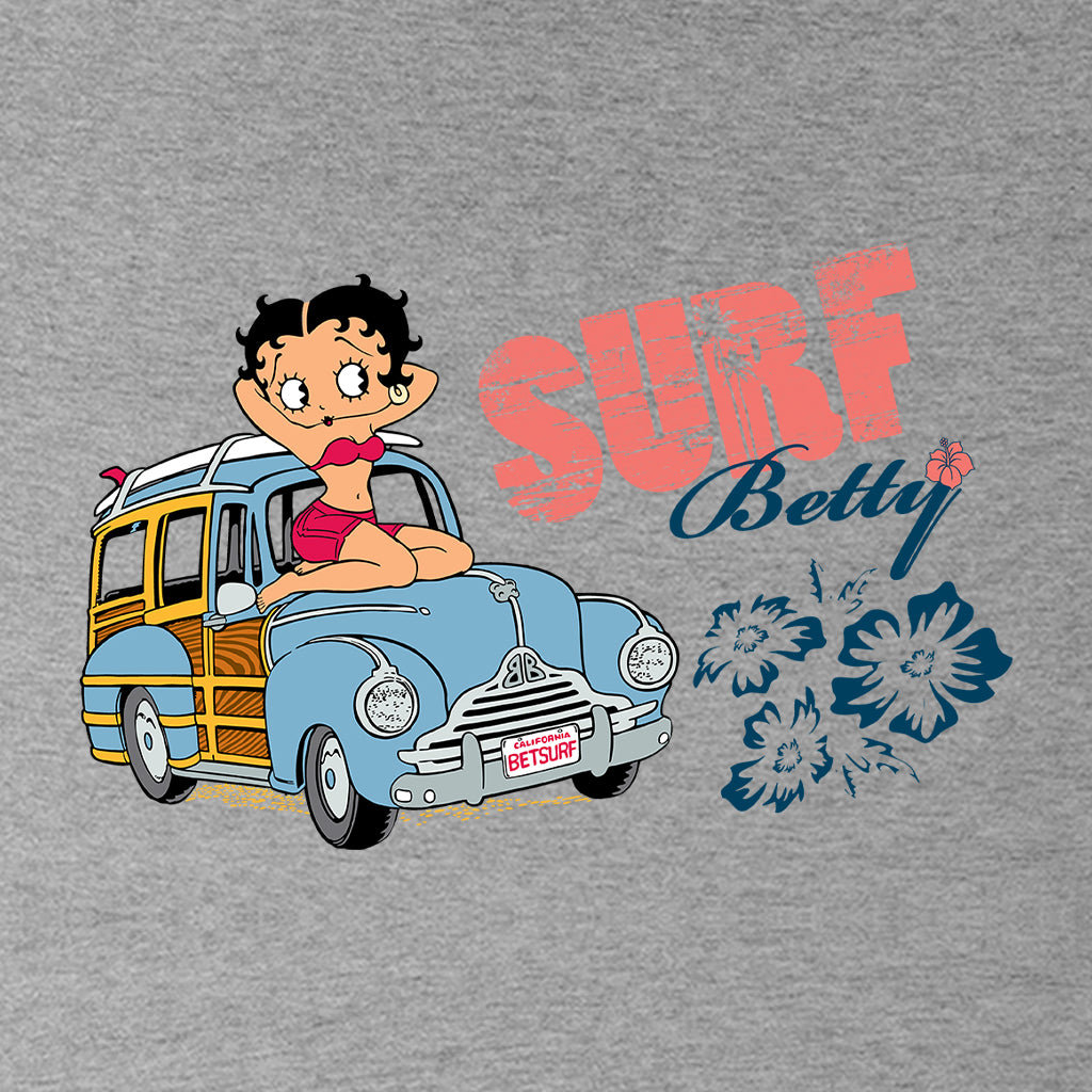 Betty Boop Pin Up Surf Car Men's Hooded Sweatshirt