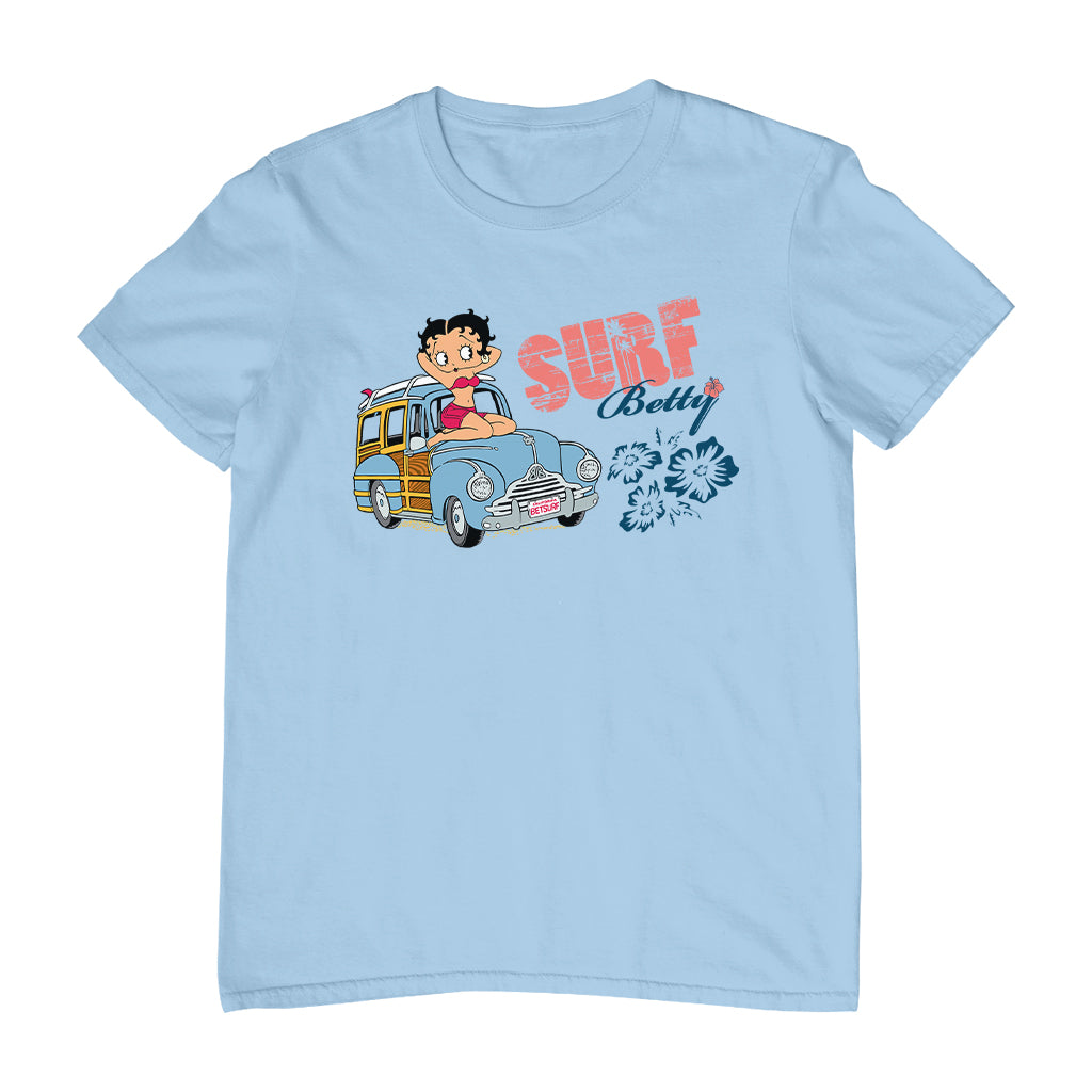 Betty Boop Pin Up Surf Car Men's T-Shirt