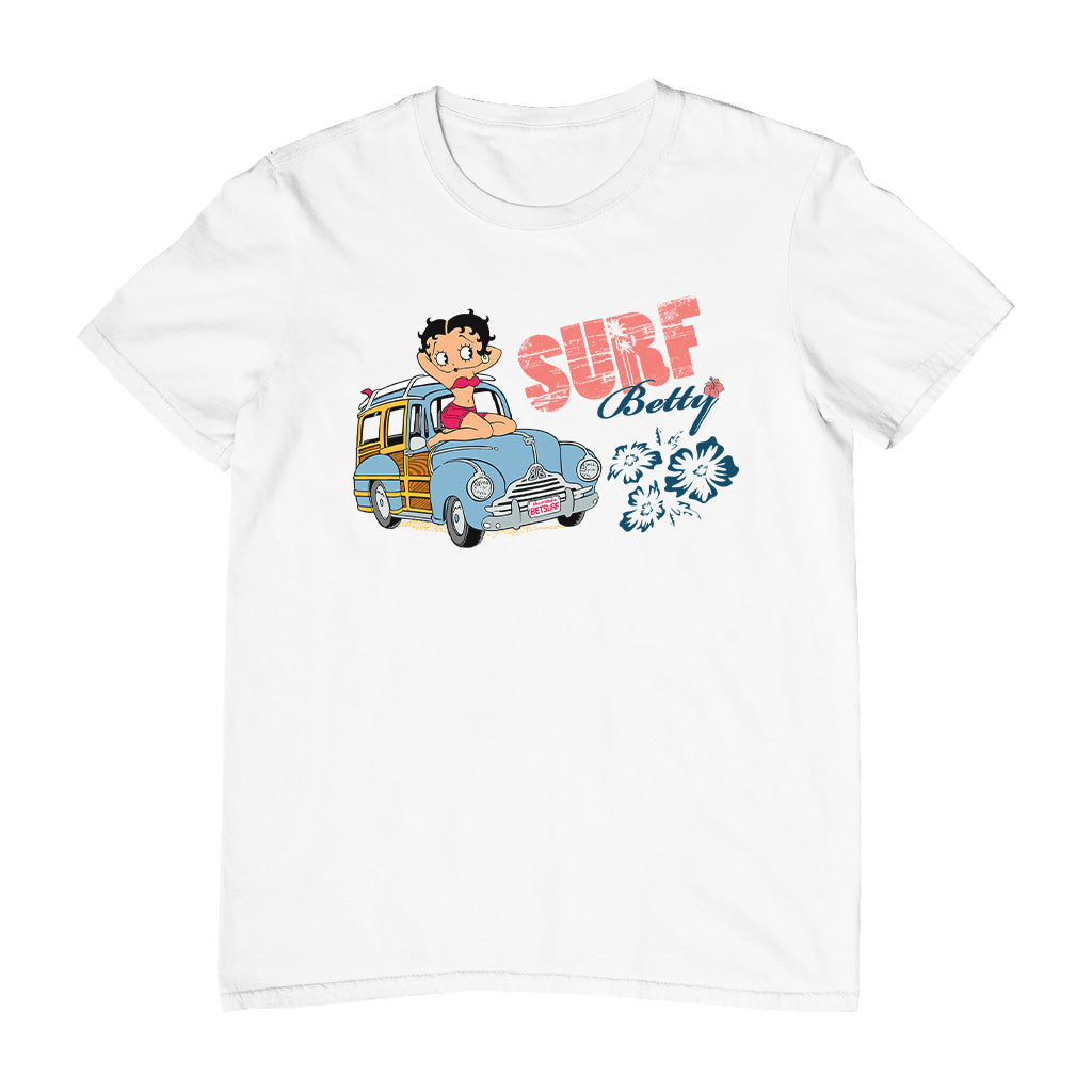 Betty Boop Pin Up Surf Car Men's T-Shirt