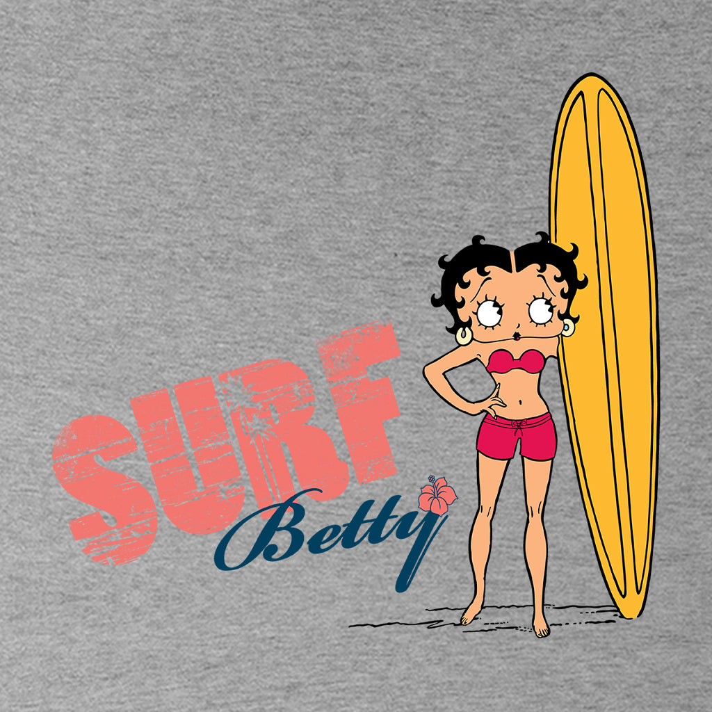 Betty Boop Surf Yellow Board Kids T-Shirt