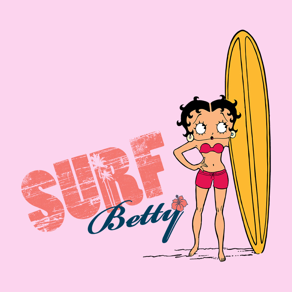 Betty Boop Surf Yellow Board Kids T-Shirt