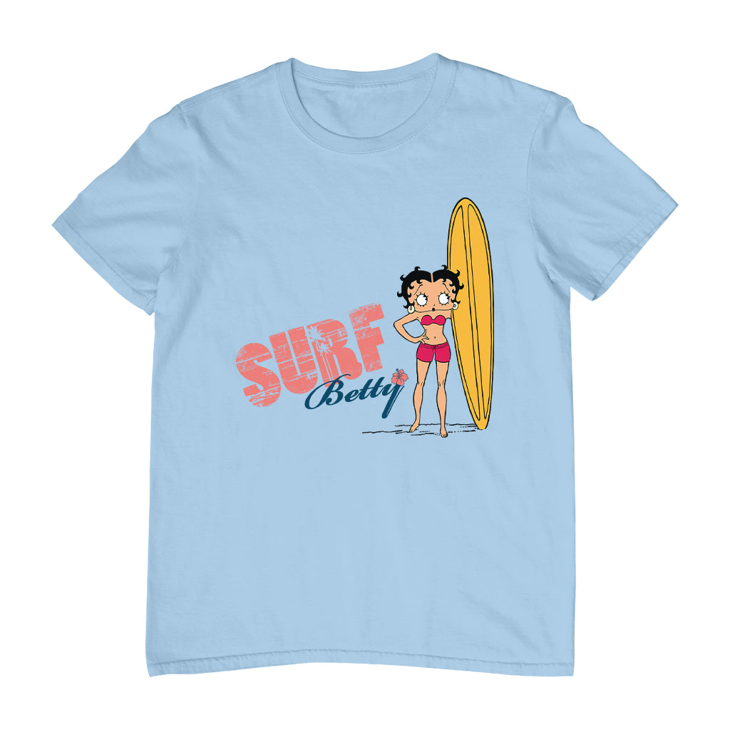 Betty Boop Surf Yellow Board Men's T-Shirt