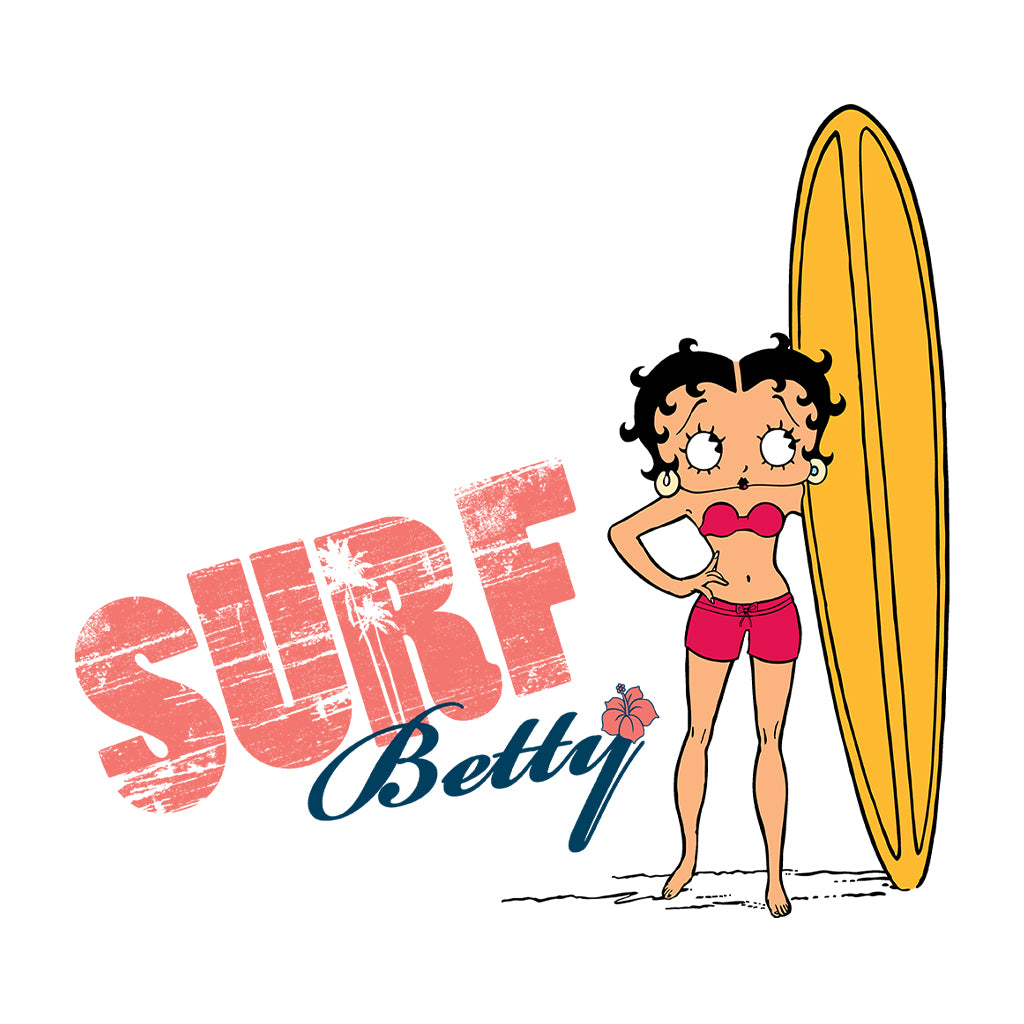 Betty Boop Surf Yellow Board Kids Sweatshirt