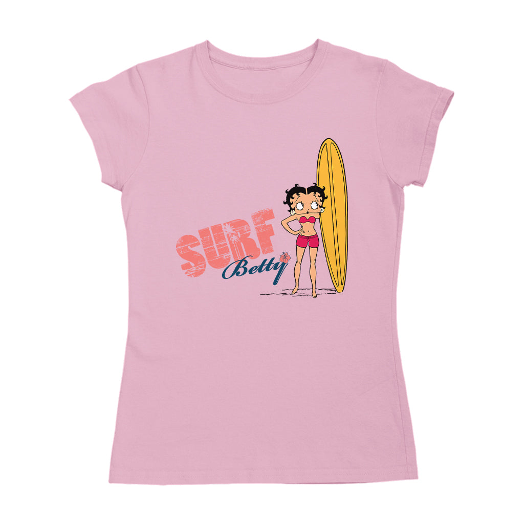 Betty Boop Surf Yellow Board Women's T-Shirt