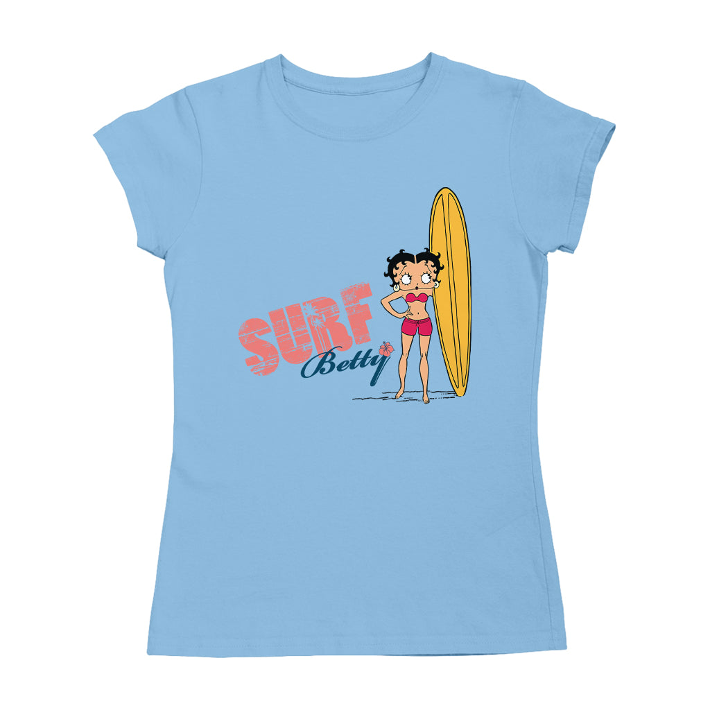 Betty Boop Surf Yellow Board Women's T-Shirt