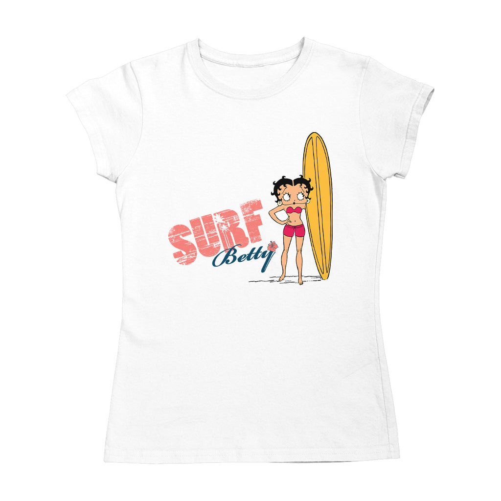 Betty Boop Surf Yellow Board Women's T-Shirt