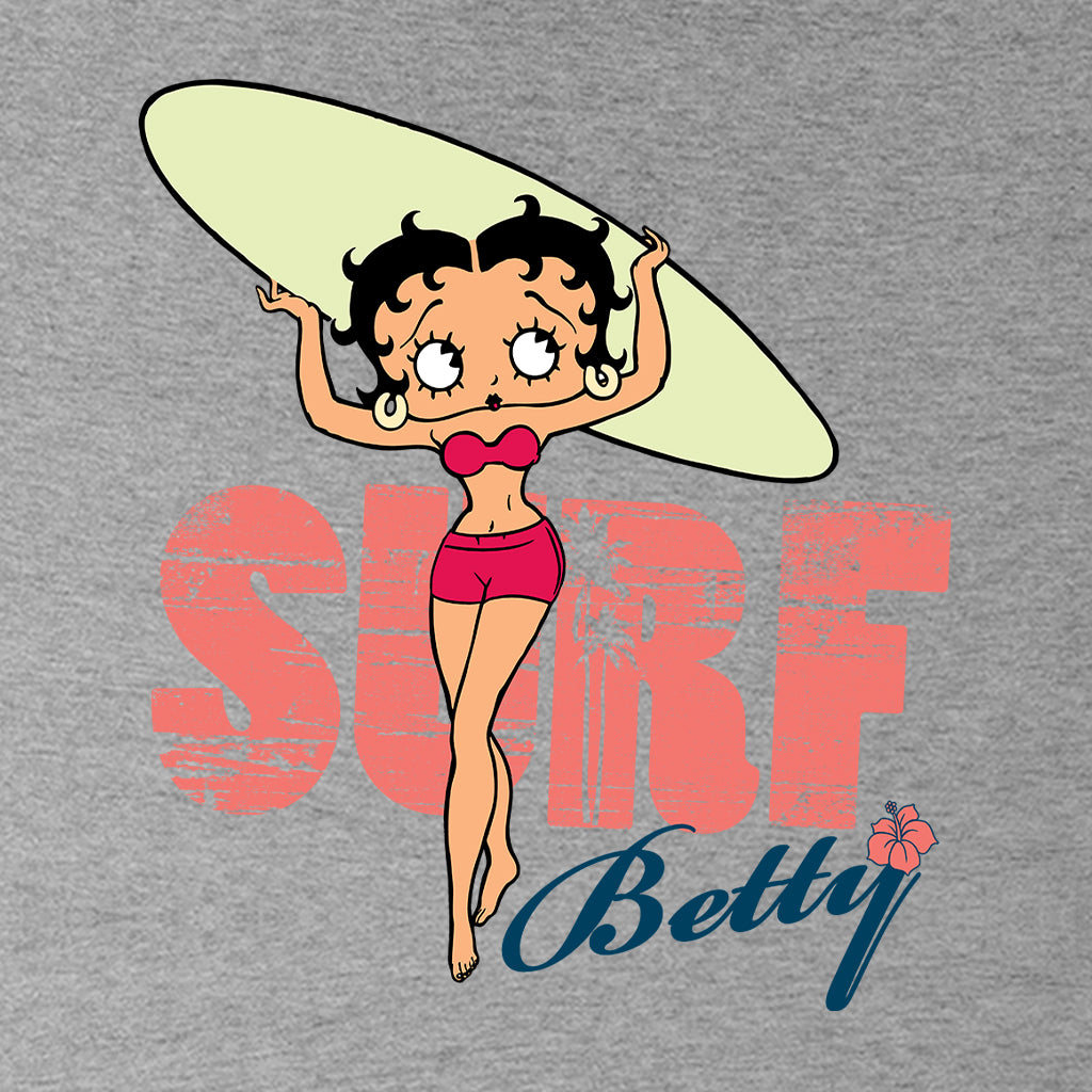 Betty Boop Surf Pale Green Board Women's Sweatshirt