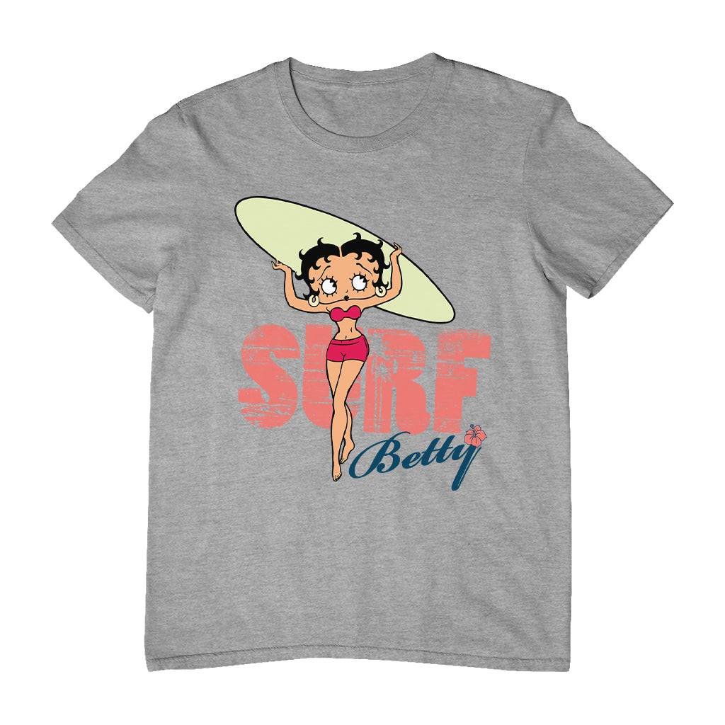 Betty Boop Surf Pale Green Board Men's T-Shirt