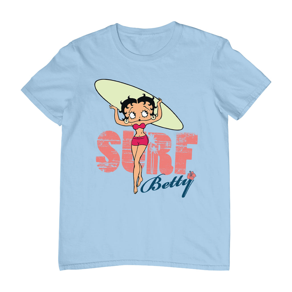 Betty Boop Surf Pale Green Board Men's T-Shirt