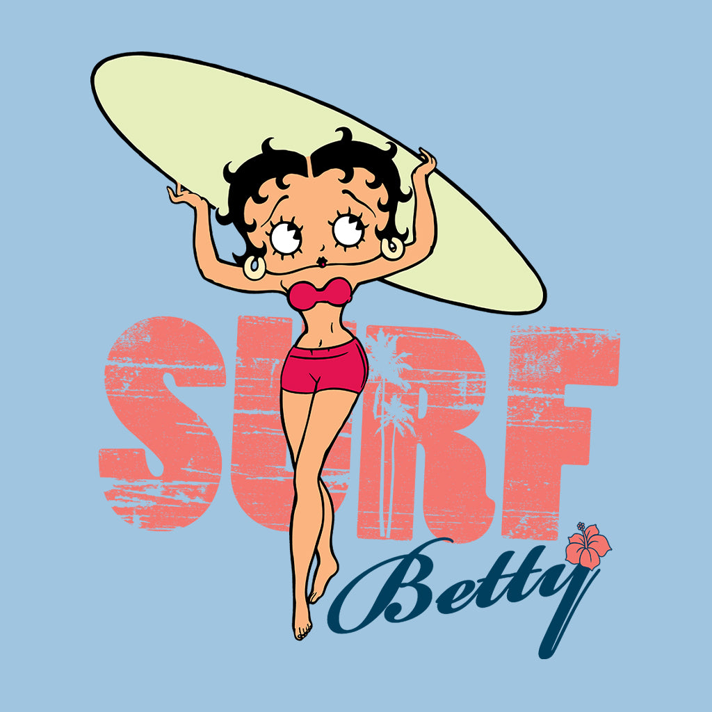 Betty Boop Surf Pale Green Board Women's Sweatshirt