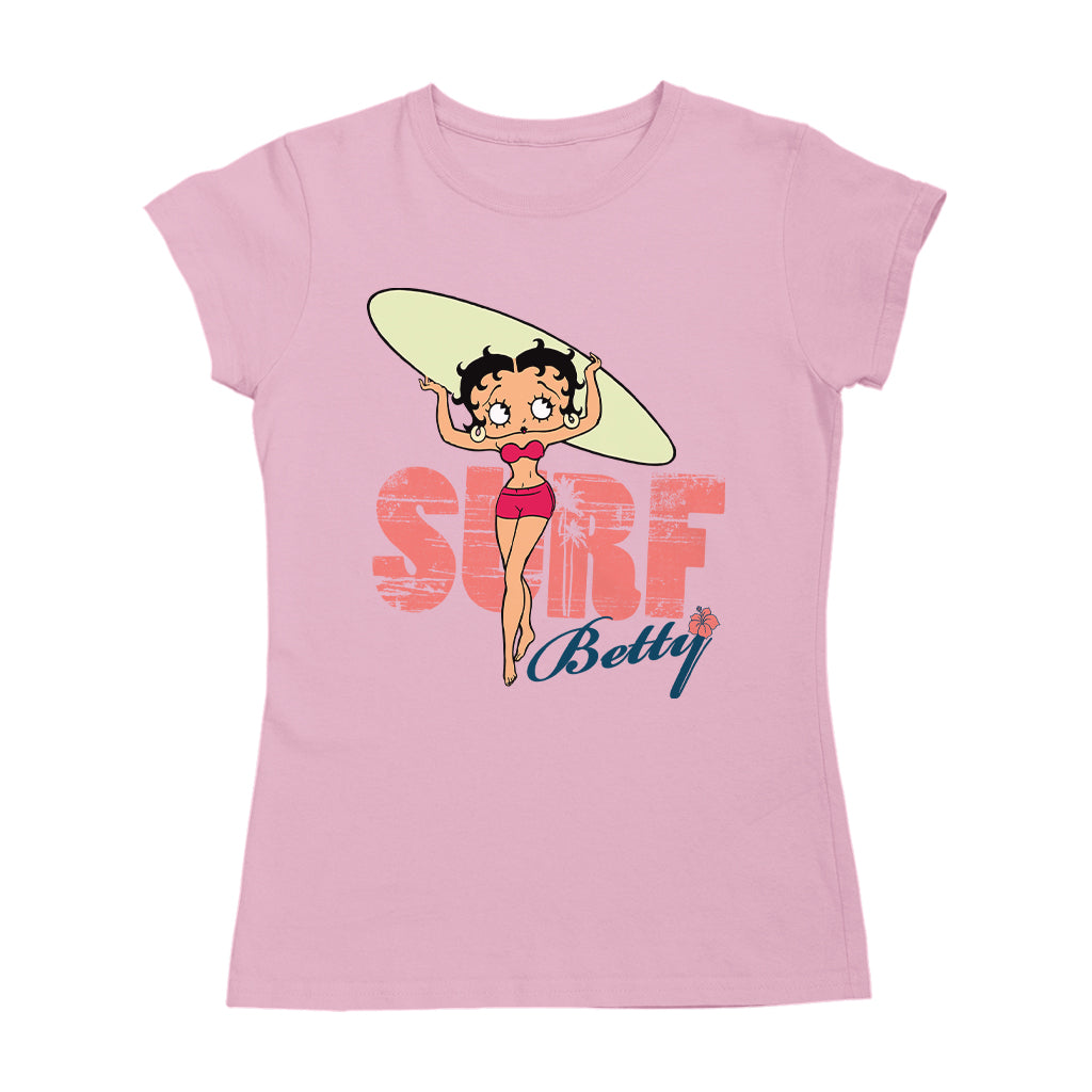 Betty Boop Surf Pale Green Board Women's T-Shirt