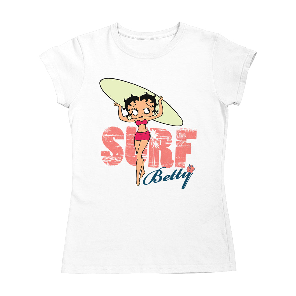 Betty Boop Surf Pale Green Board Women's T-Shirt