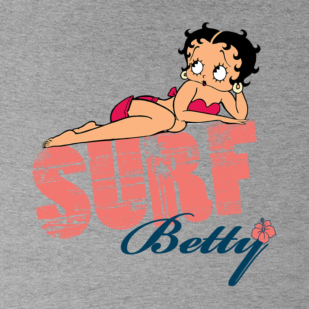 Betty Boop Surf Pin Up Kids Hooded Sweatshirt