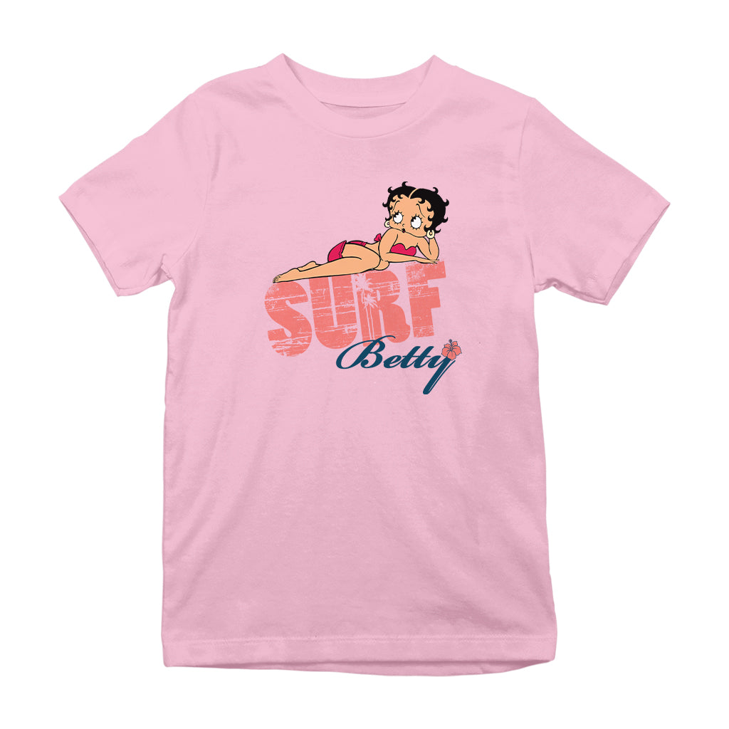 Betty Boop Surf Pin Up Kids T-Shirt