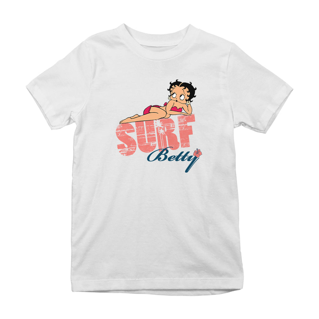 Betty Boop Surf Pin Up Kids T-Shirt