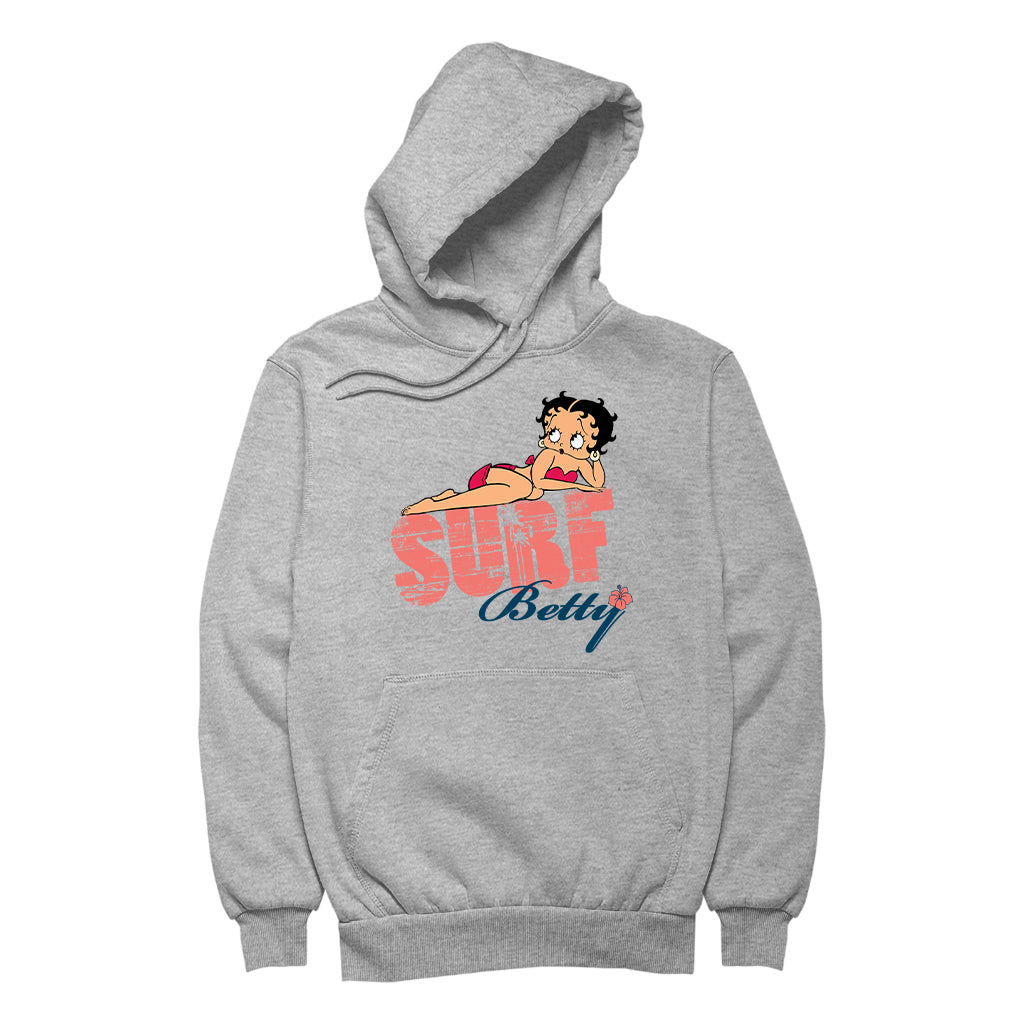 Betty Boop Surf Pin Up Men's Hooded Sweatshirt