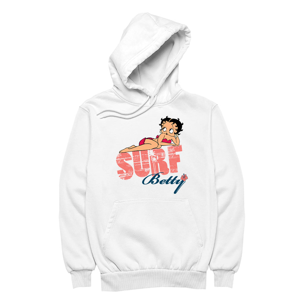 Betty Boop Surf Pin Up Men's Hooded Sweatshirt