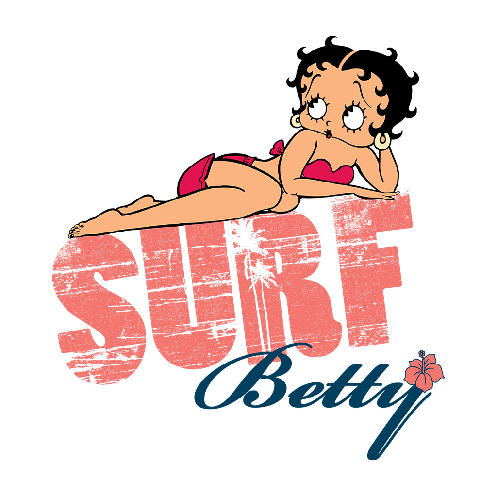Betty Boop Surf Pin Up Kids Hooded Sweatshirt