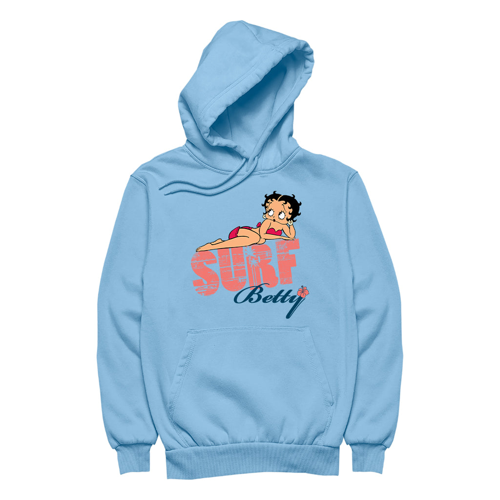 Betty Boop Surf Pin Up Women's Hooded Sweatshirt