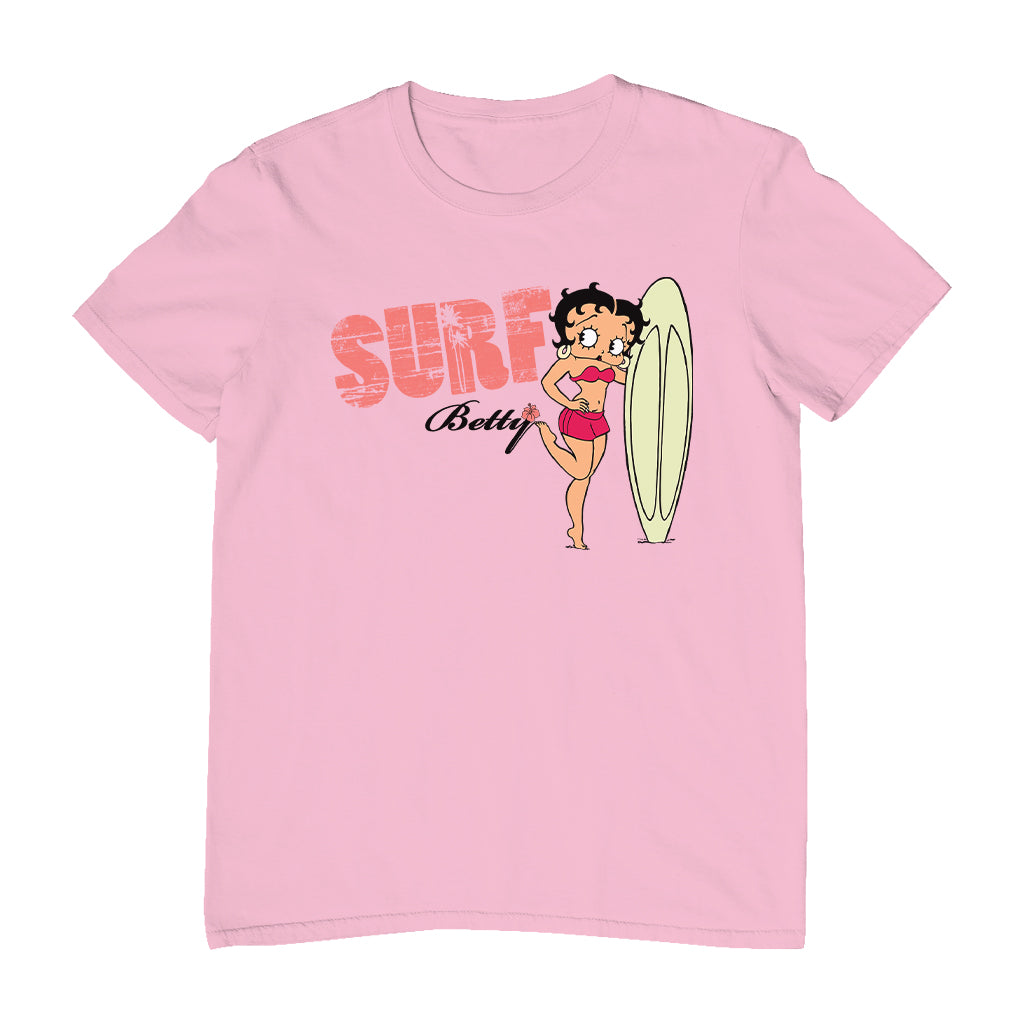 Betty Boop Surf Pale Green Board Pose Men's T-Shirt