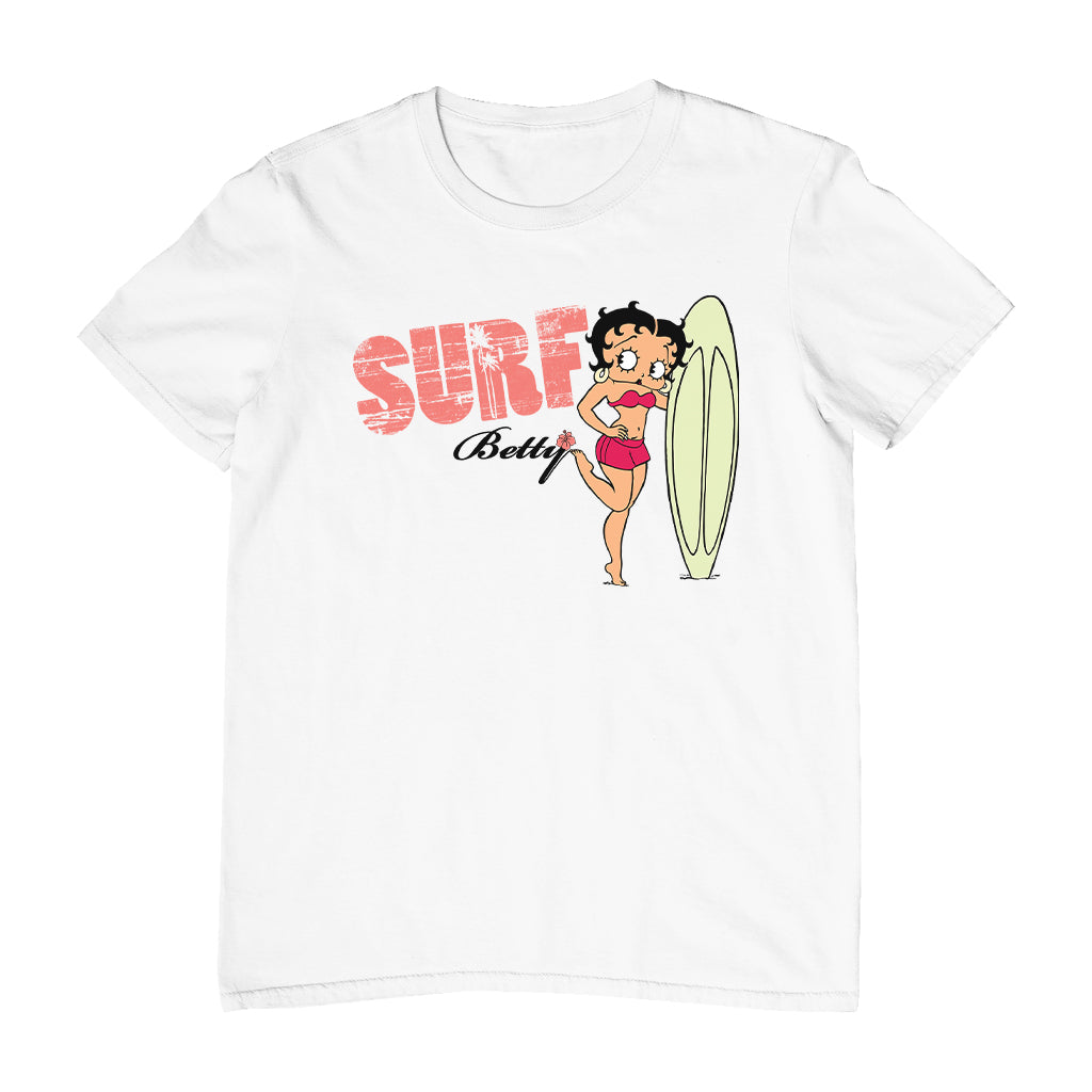 Betty Boop Surf Pale Green Board Pose Men's T-Shirt