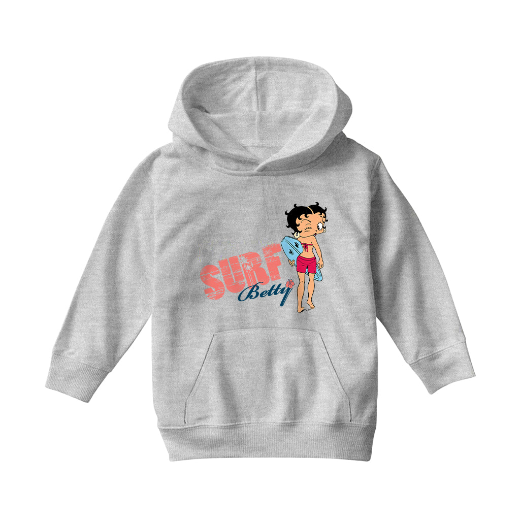 Betty Boop Surf Wink Kids Hooded Sweatshirt