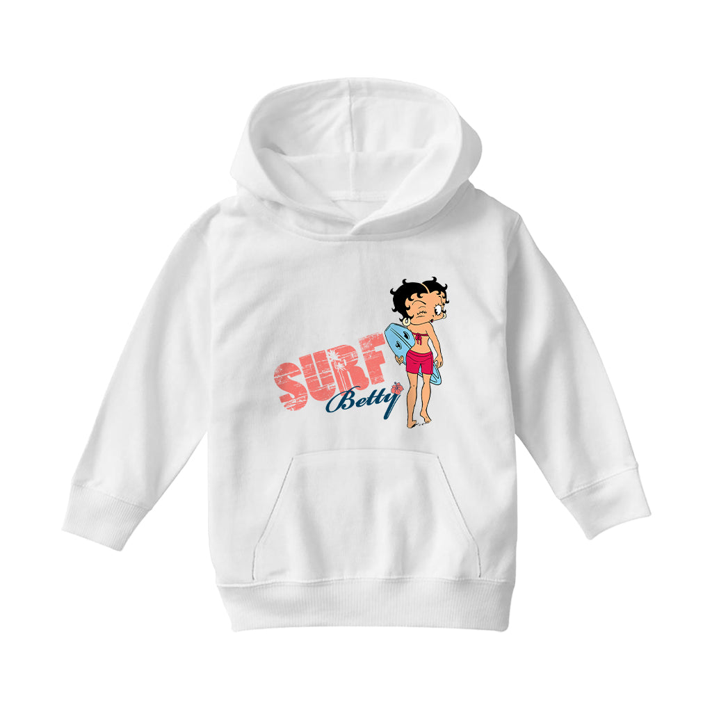 Betty Boop Surf Wink Kids Hooded Sweatshirt