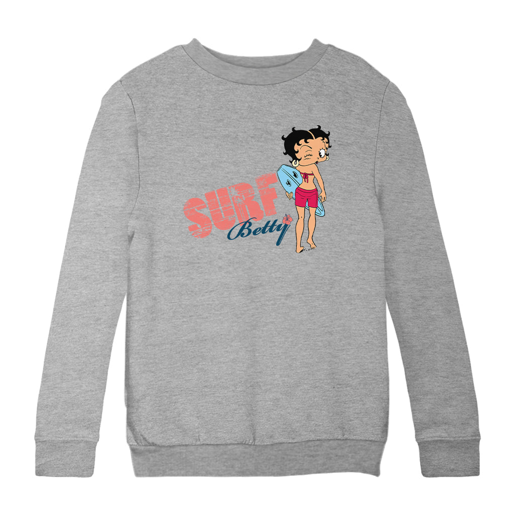 Betty Boop Surf Wink Kids Sweatshirt