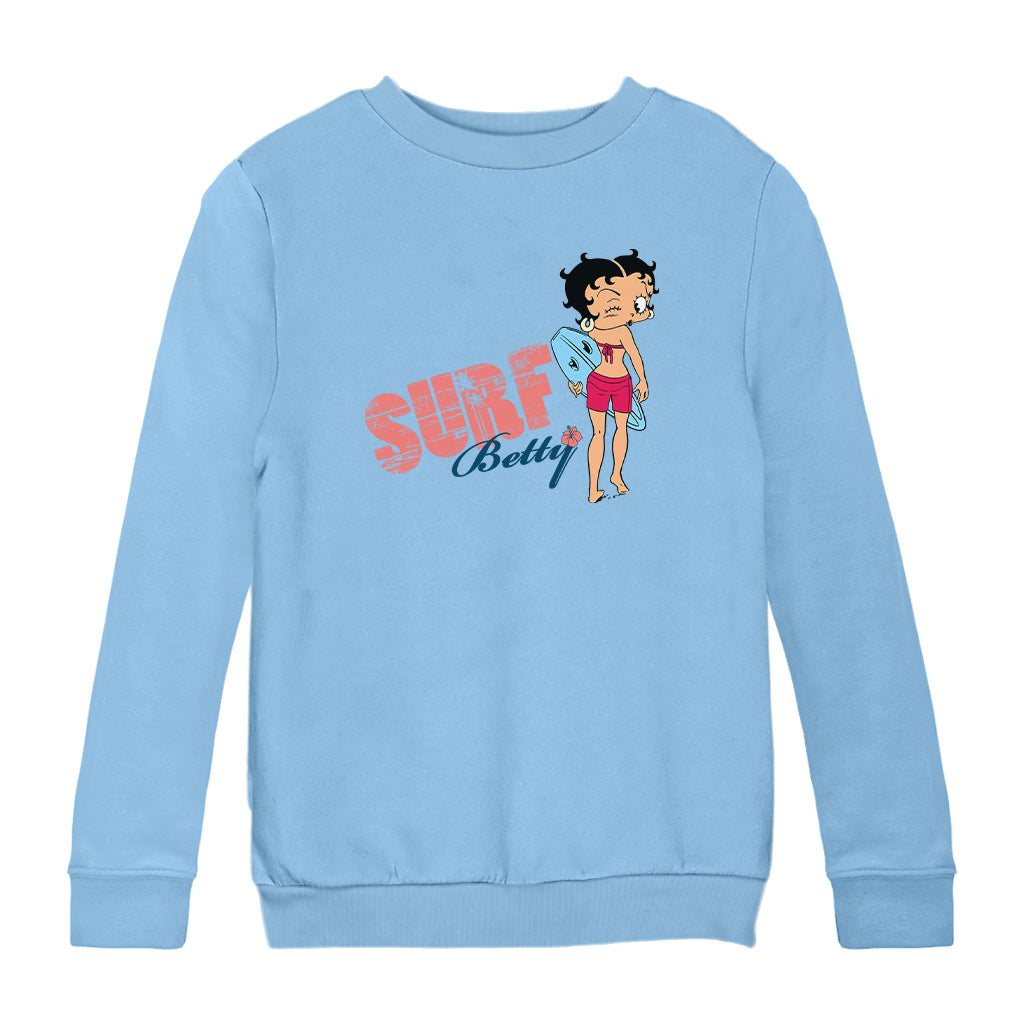 Betty Boop Surf Wink Kids Sweatshirt