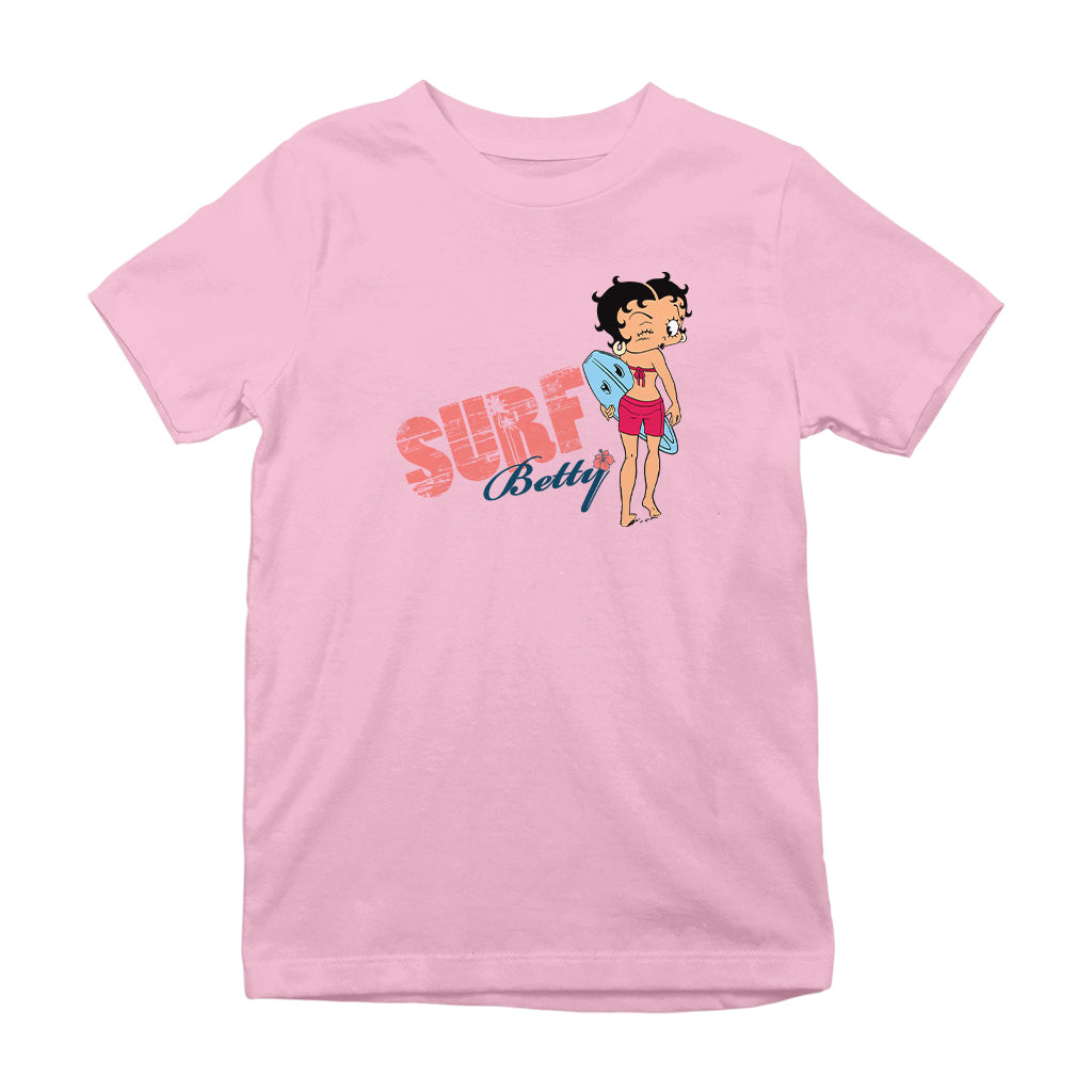 Betty Boop Surf Wink Kids T-Shirt