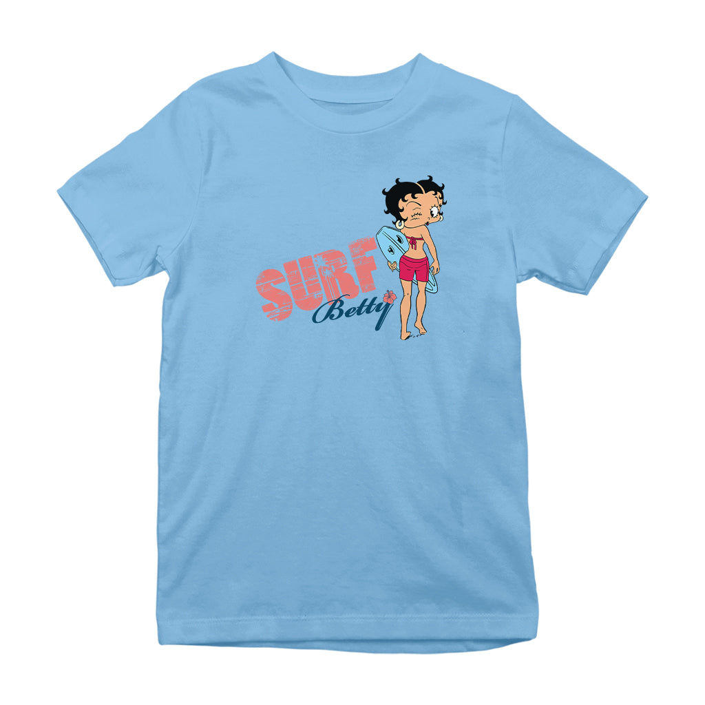 Betty Boop Surf Wink Kids T-Shirt