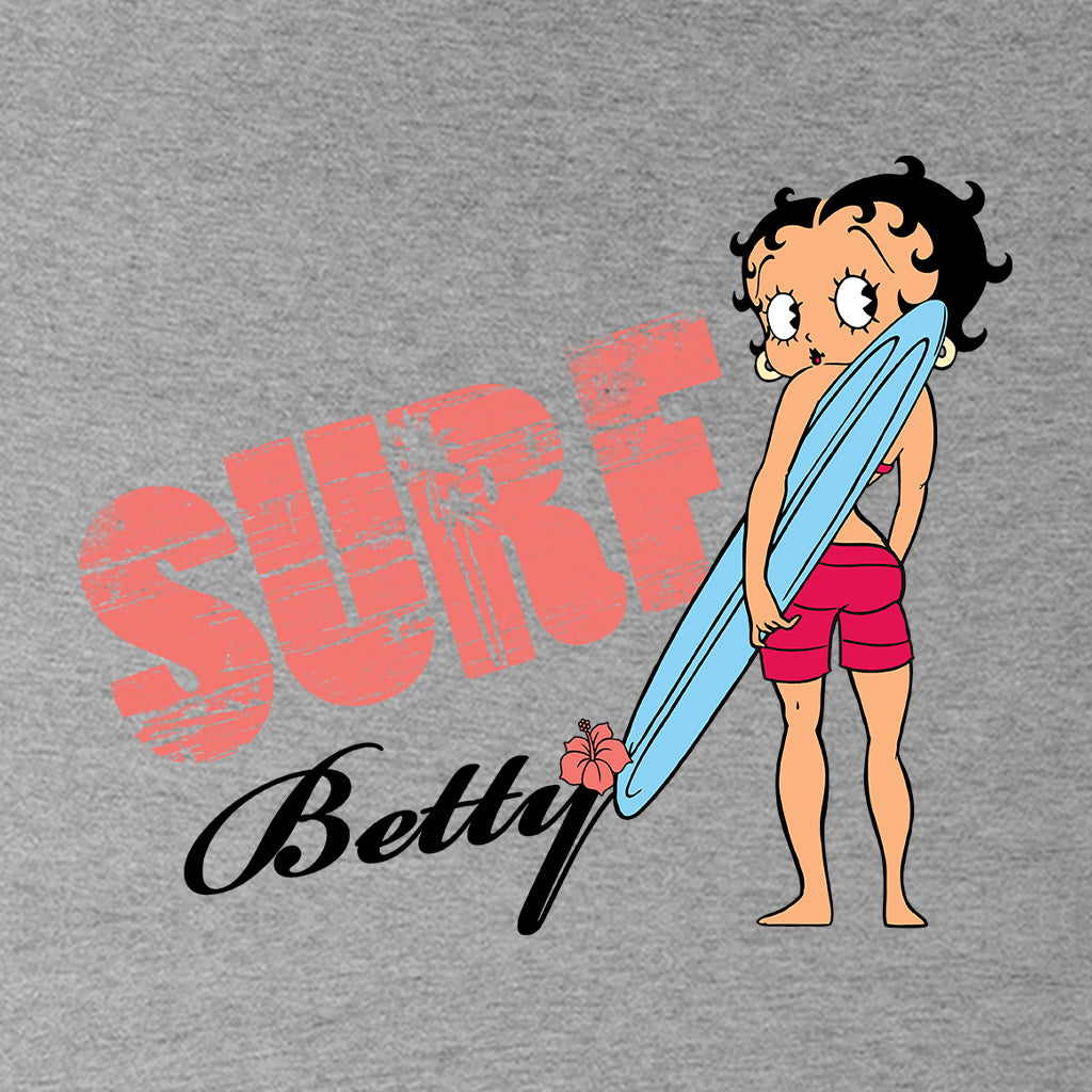 Betty Boop Surf Board Pose Women's Hooded Sweatshirt