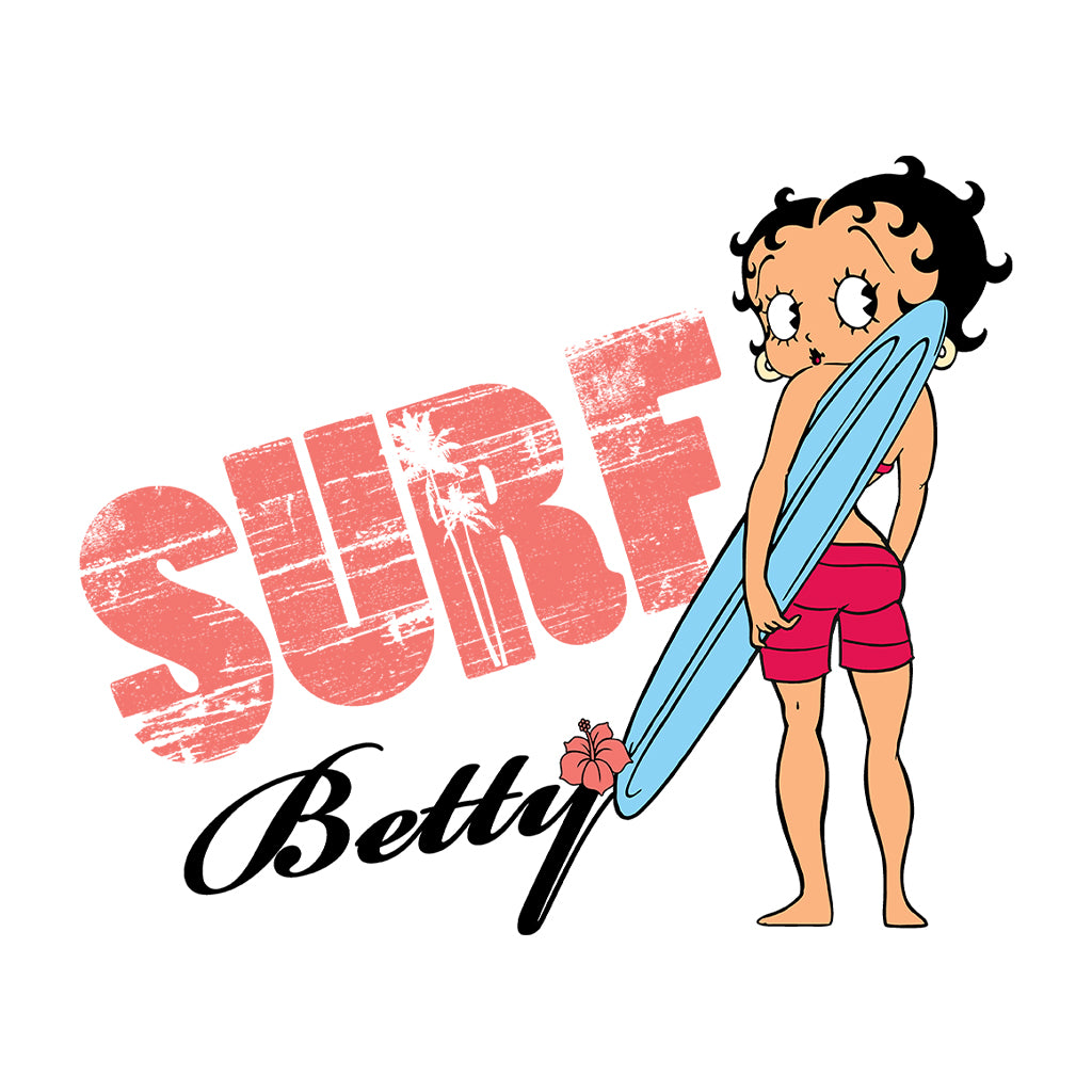 Betty Boop Surf Board Pose Women's Hooded Sweatshirt