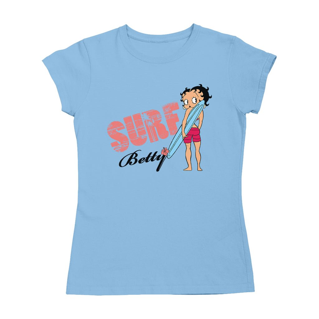 Betty Boop Surf Board Pose Women's T-Shirt