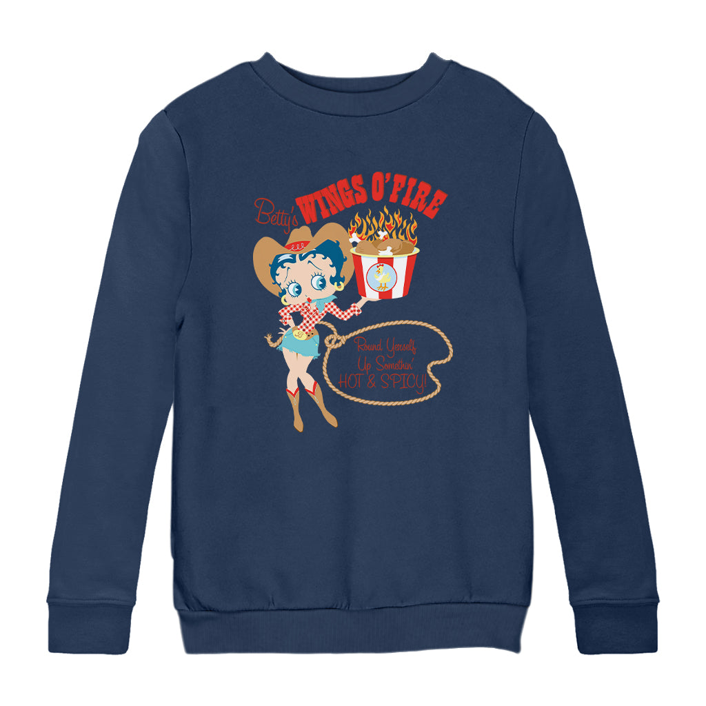 Betty Boop Hot & Spicy Kids Sweatshirt