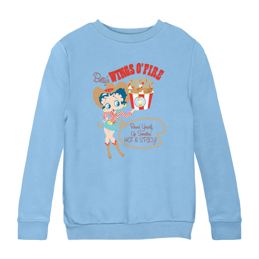 Betty Boop Hot & Spicy Kids Sweatshirt