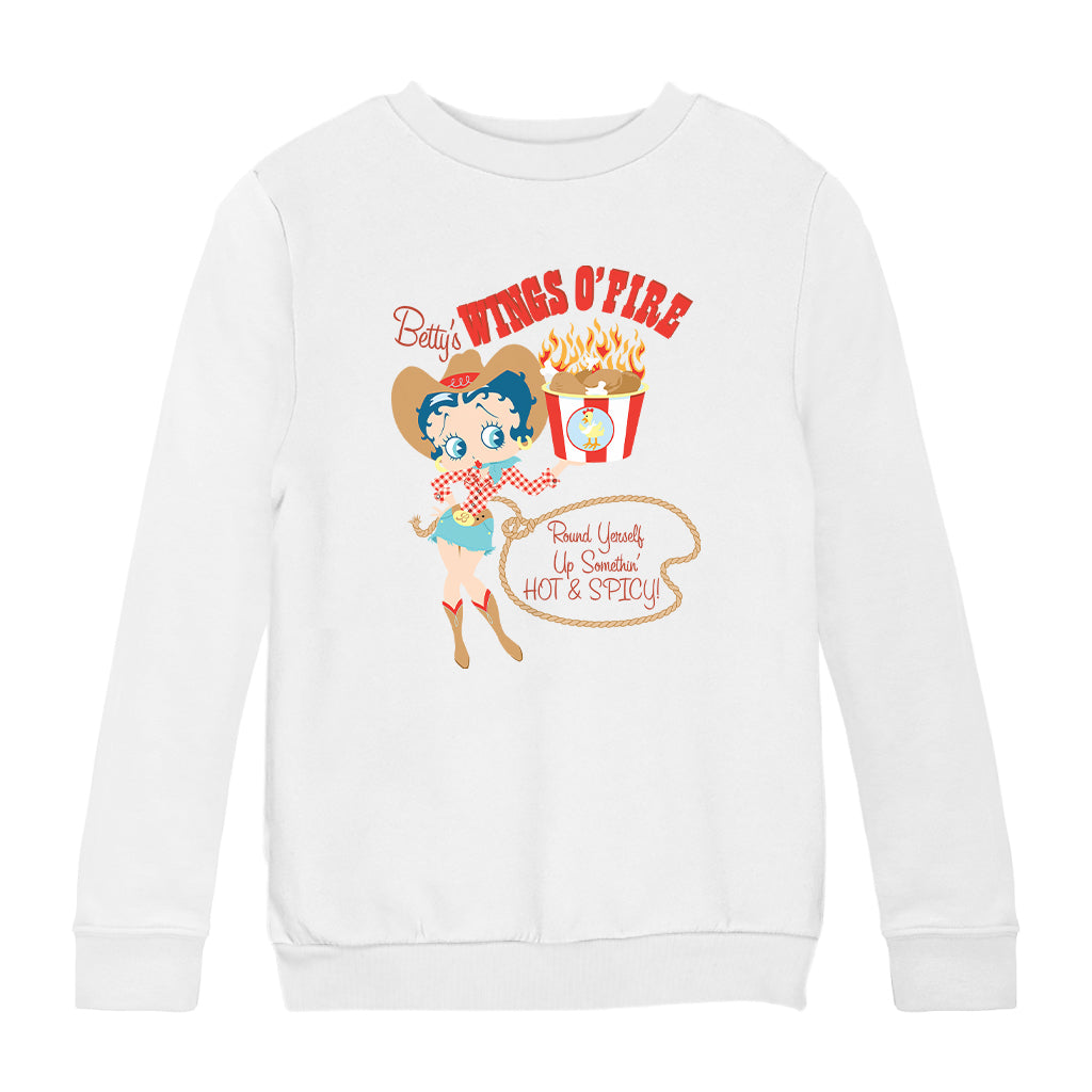 Betty Boop Hot & Spicy Kids Sweatshirt